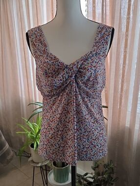 CAbi Multicolor Twist-Front Camisole